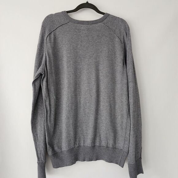 Fossil 54 Gray Long Sleeve‎ V-neck heathered sweater mens size L - Picture 5 of 8